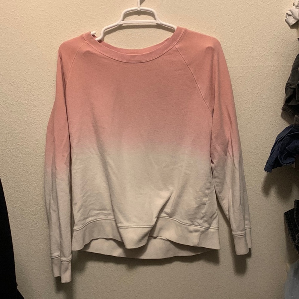 *old navy pink and white sweatshirt size medium